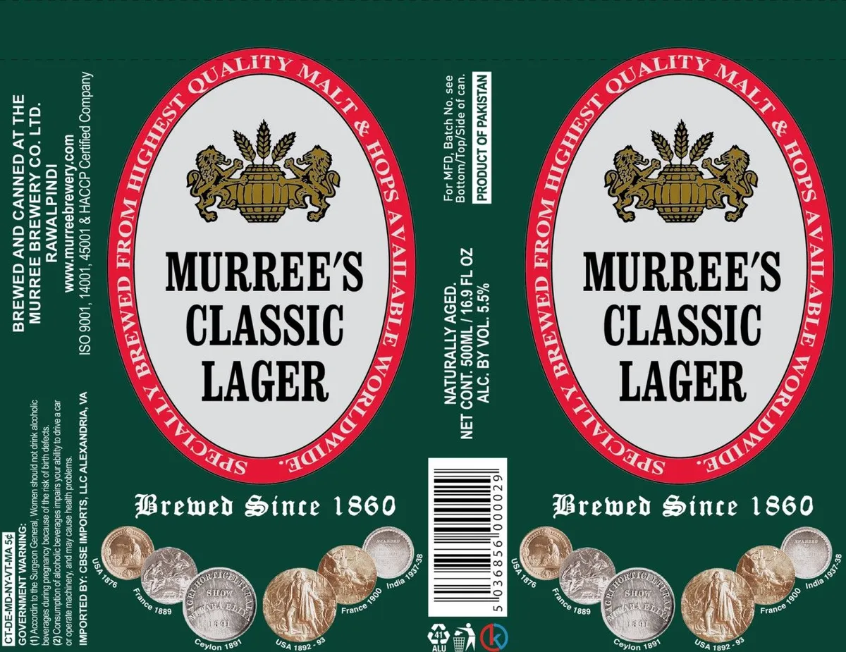 Classic Lager label art — MURREE BREWERY