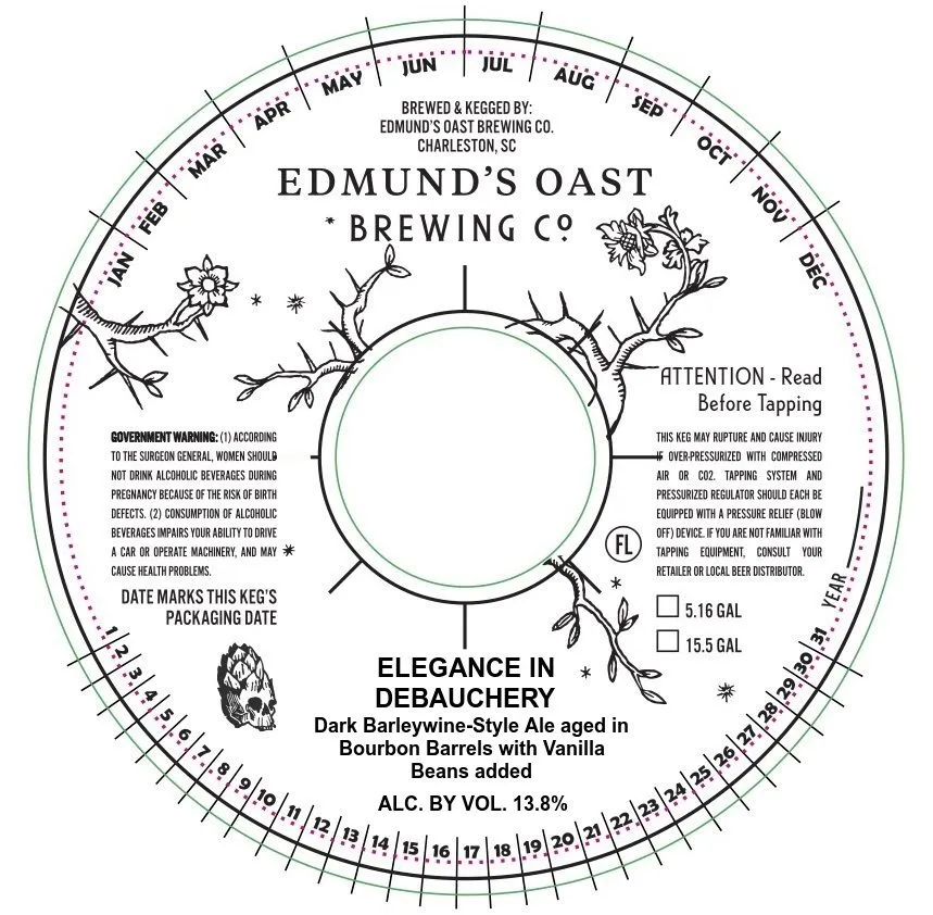 Elegance in Debauchery — full label as filed with TTB