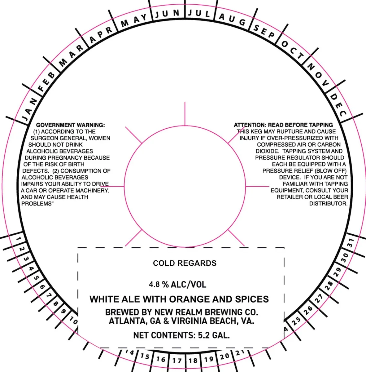 Cold Regards label art — NEW REALM BREWING CO.