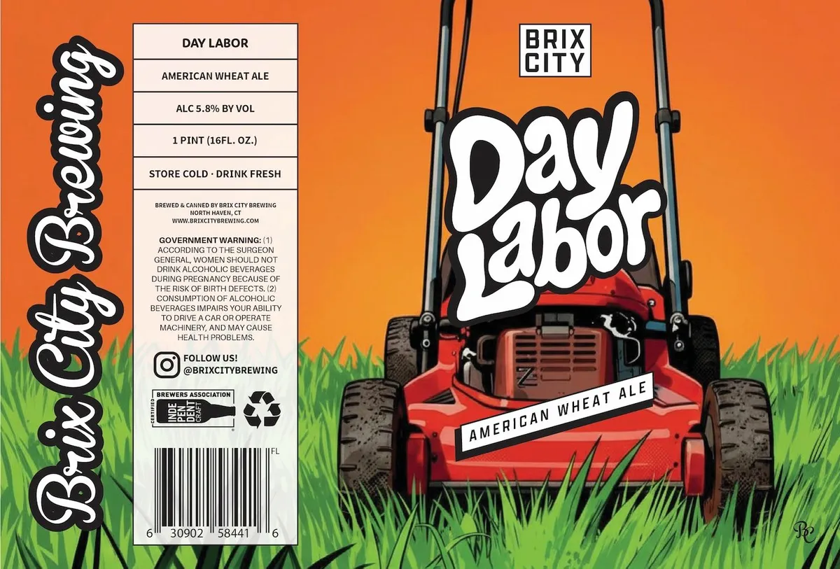 Day Labor label art — BRIX CITY BREWING