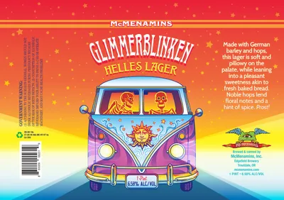 Glimmerblinken Helles Lager label