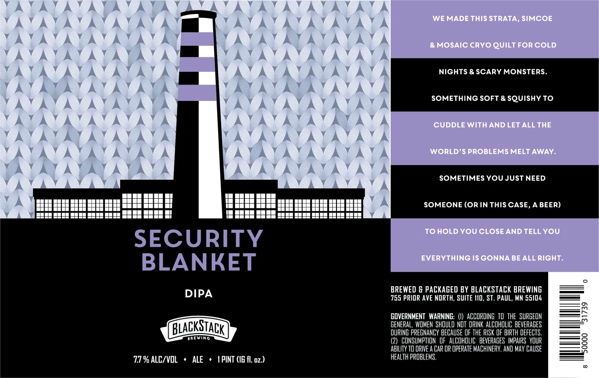 Security Blanket label art — BLACKSTACK BREWING