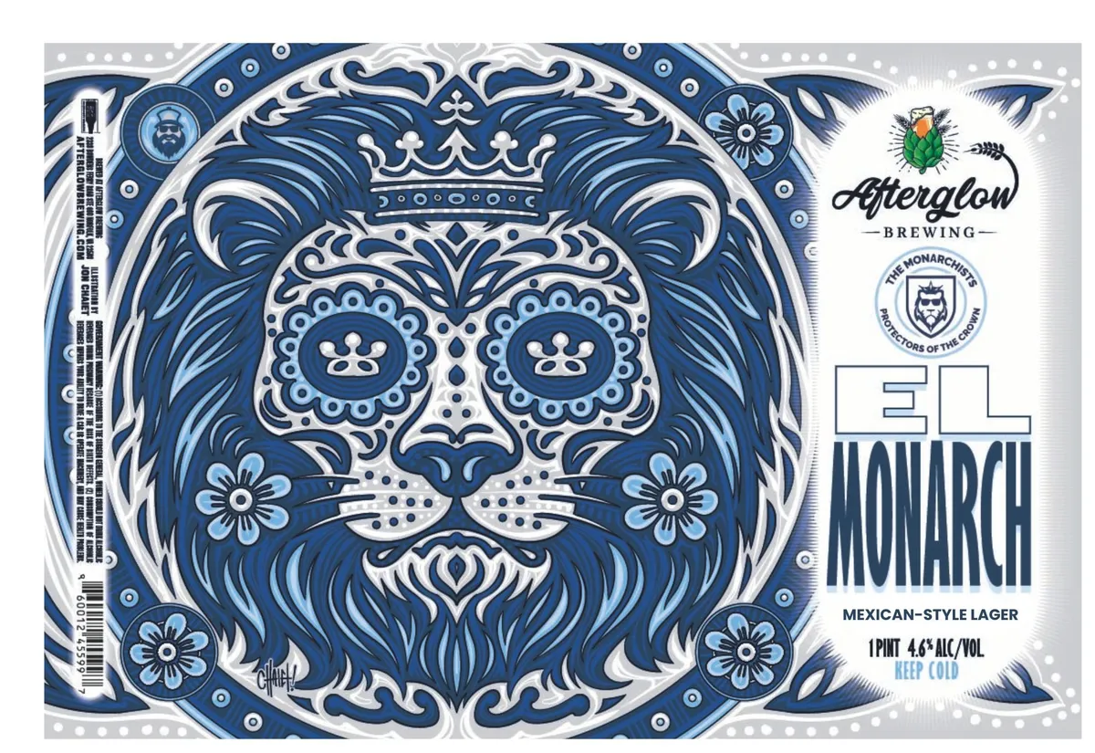 El Monarch label art — AFTERGLOW BREWING