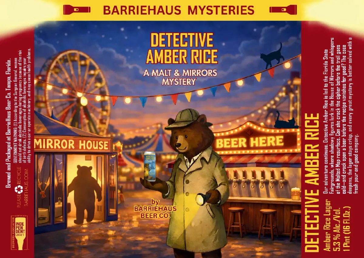 Detective Amber Rice label art — DETECTIVE AMBER RICE