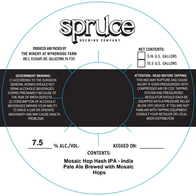 Mosaic Hop Hash IPA label