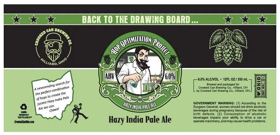 Hazy India Pale Ale label art — HOP OPTIMIZATION PROJECT