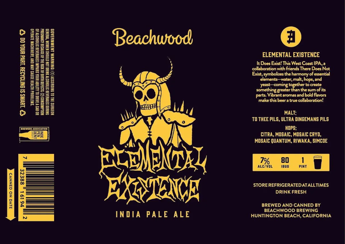 Elemental Existence label art — BEACHWOOD