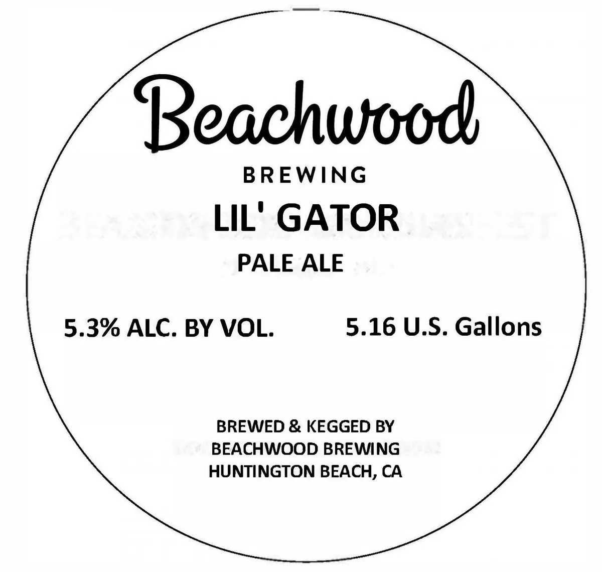 Lil' Gator — full label as filed with TTB