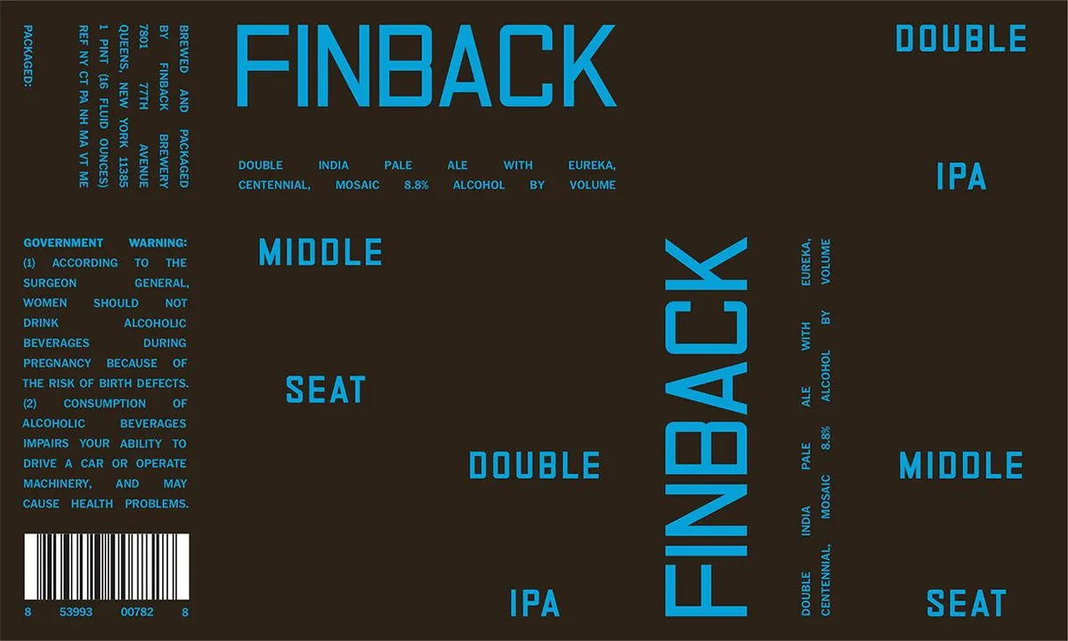 Middle Seat label art — FINBACK