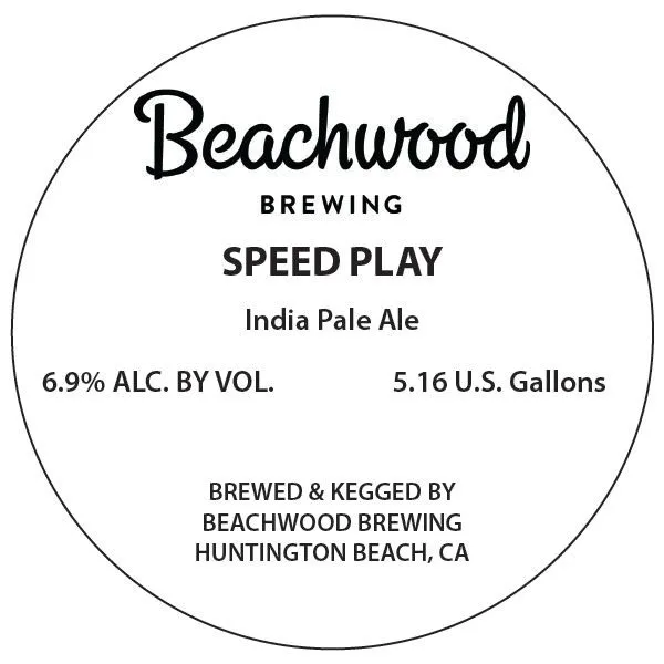 Speed Play label art — BEACHWOOD