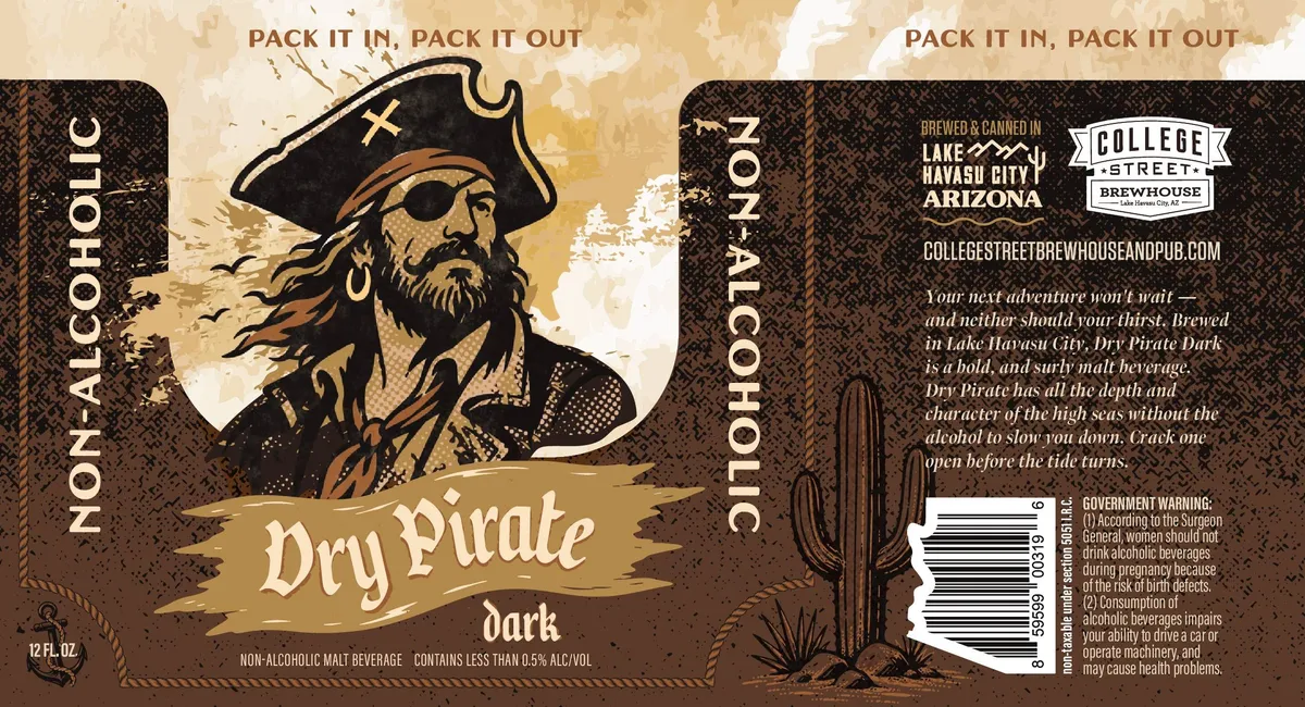Dry Pirate Dark — full label as filed with TTB