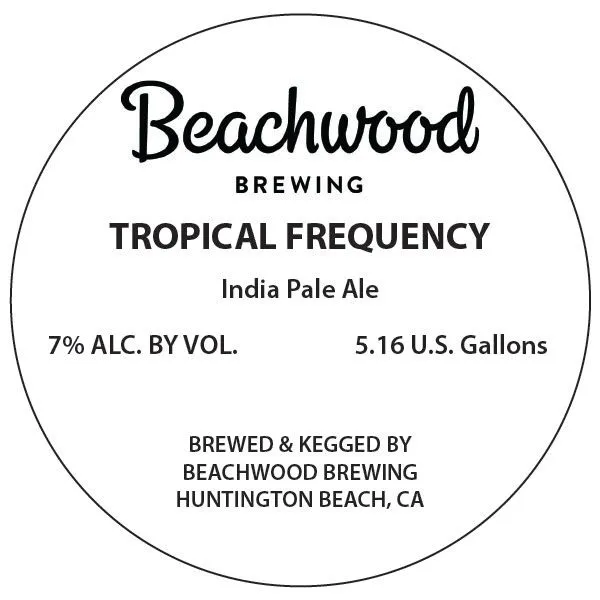 Tropical Frequency label art — BEACHWOOD