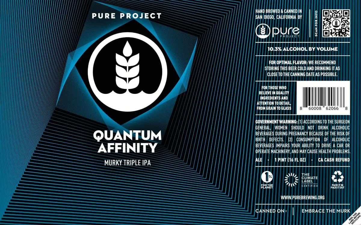 Quantum Affinity label art — PURE PROJECT