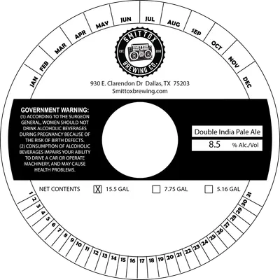 Double India Pale Ale label