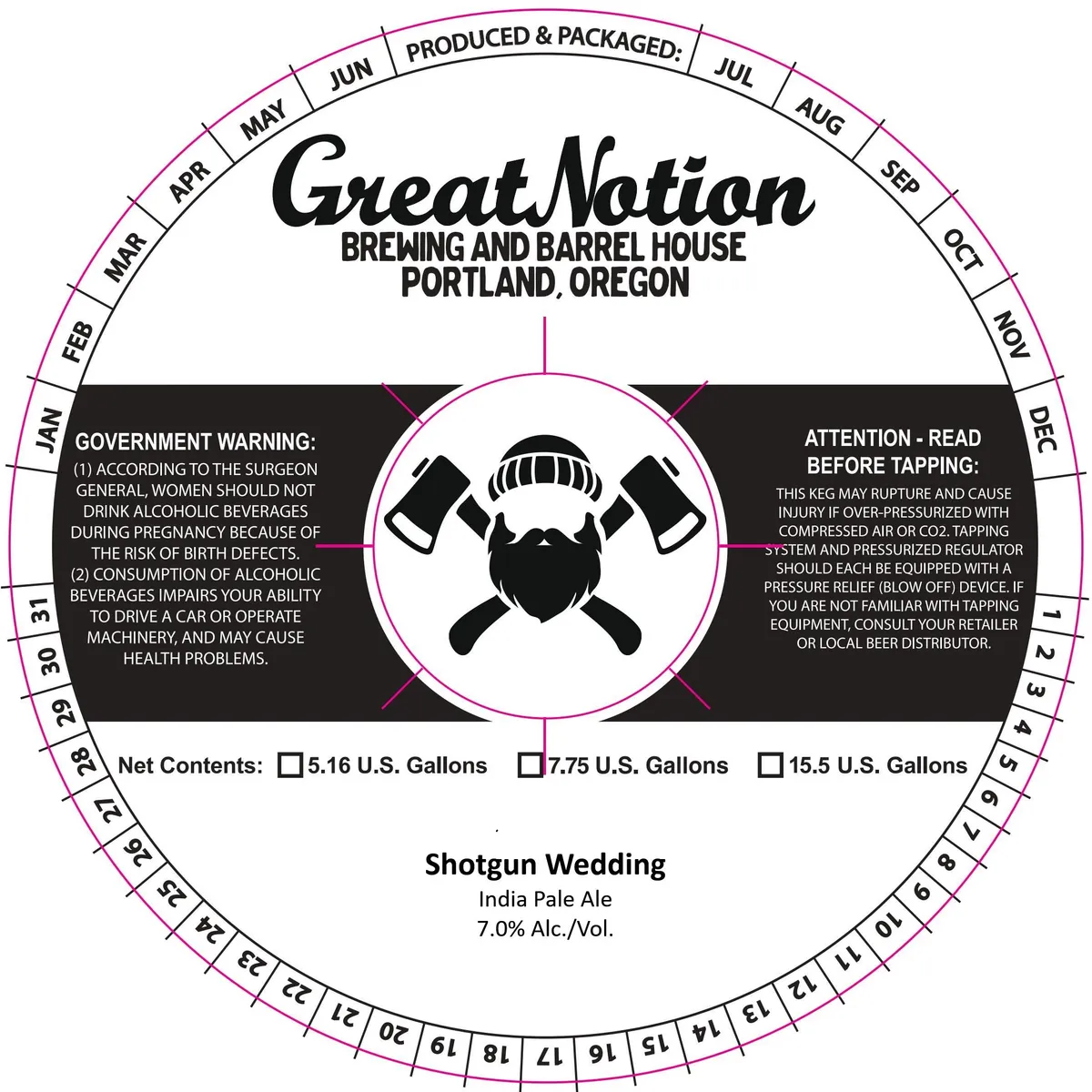 Shotgun Wedding label art — GREAT NOTION