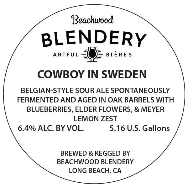 Cowboy In Sweden label art — BEACHWOOD