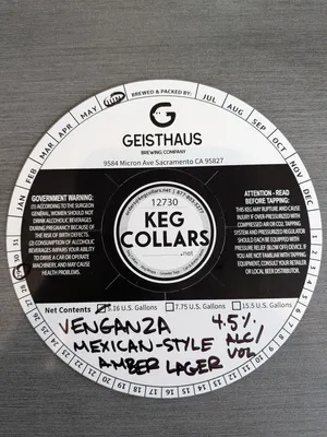 Venganza Mexican-Style Amber Lager label
