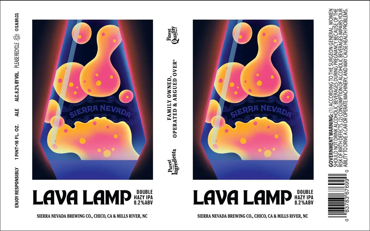 Lava Lamp label art — SIERRA NEVADA