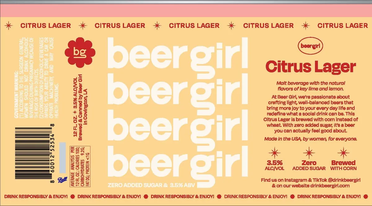 Citrus Lager label