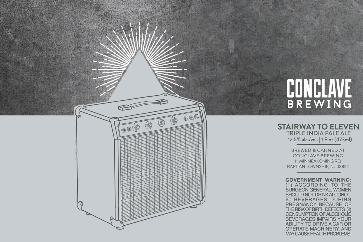 Stairway to Eleven label art — CONCLAVE BREWING