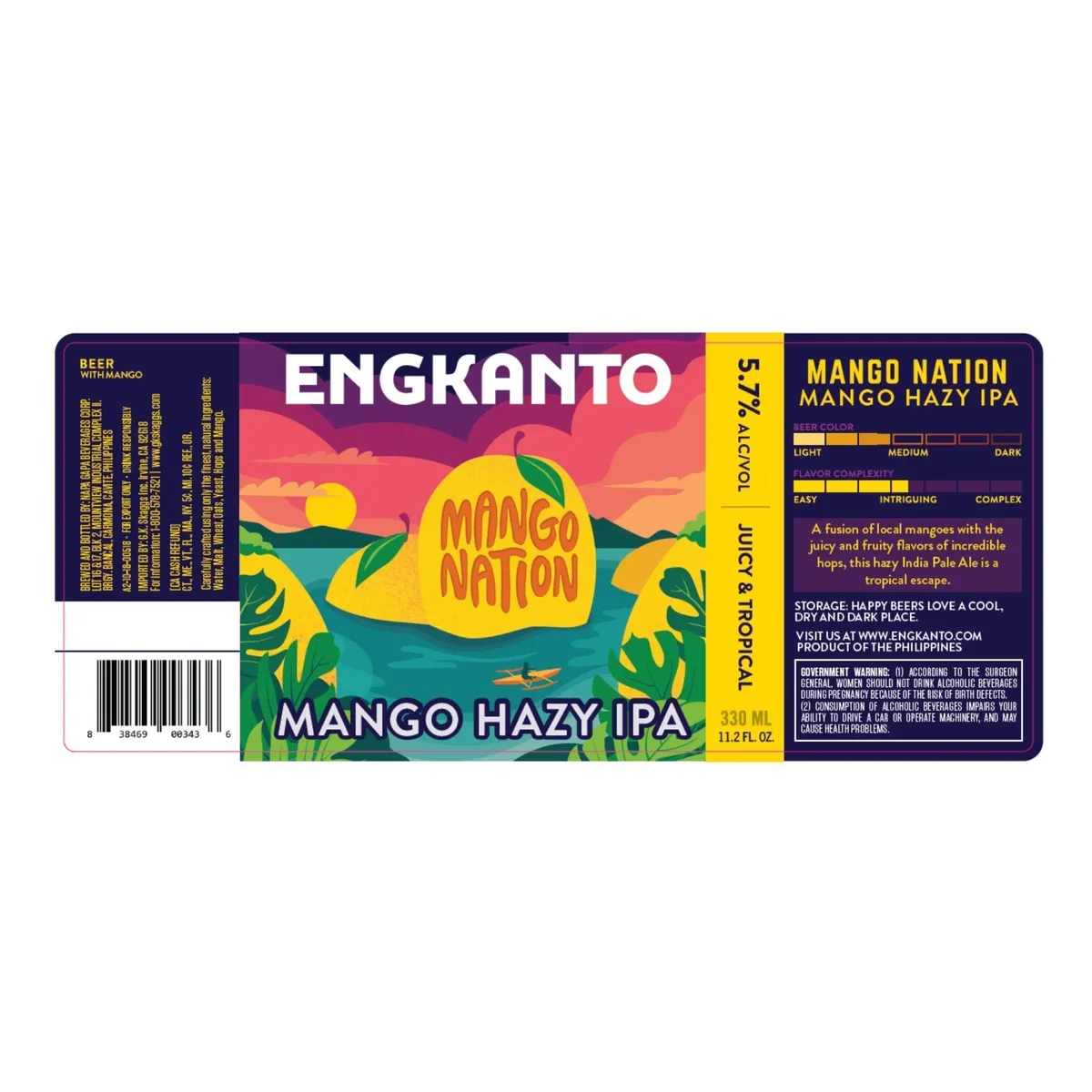 Mango Nation — full label as filed with TTB