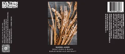 Barrel Aged What Even Is Black Barleywine Ale Anyway? label