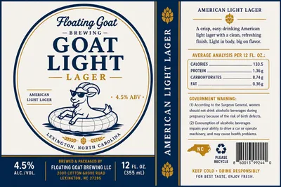 Goat Light Lager label