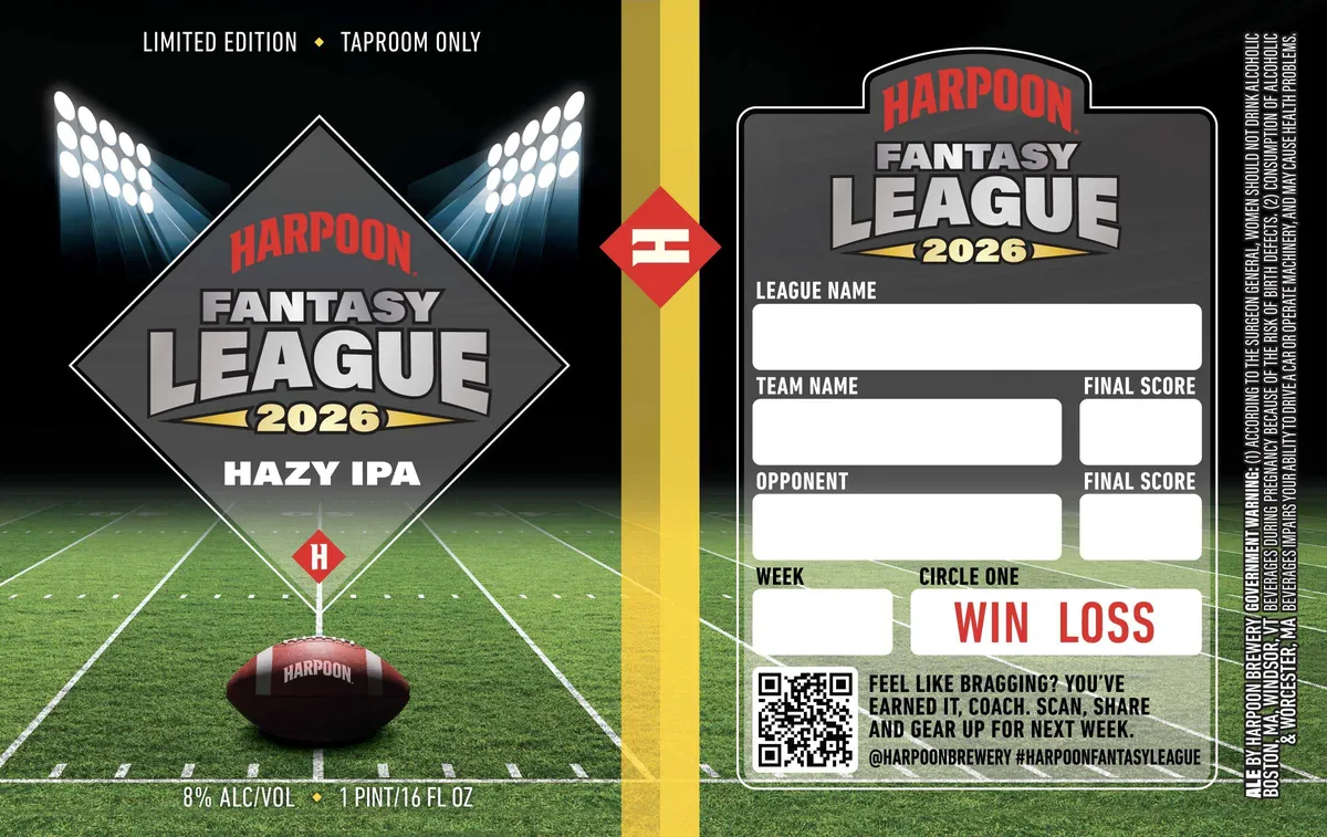 Fantasy League 2026 label art — HARPOON