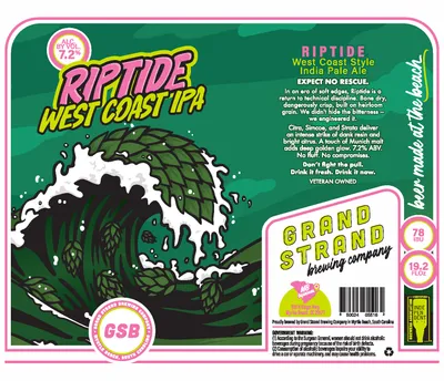 Riptide West Coast IPA label