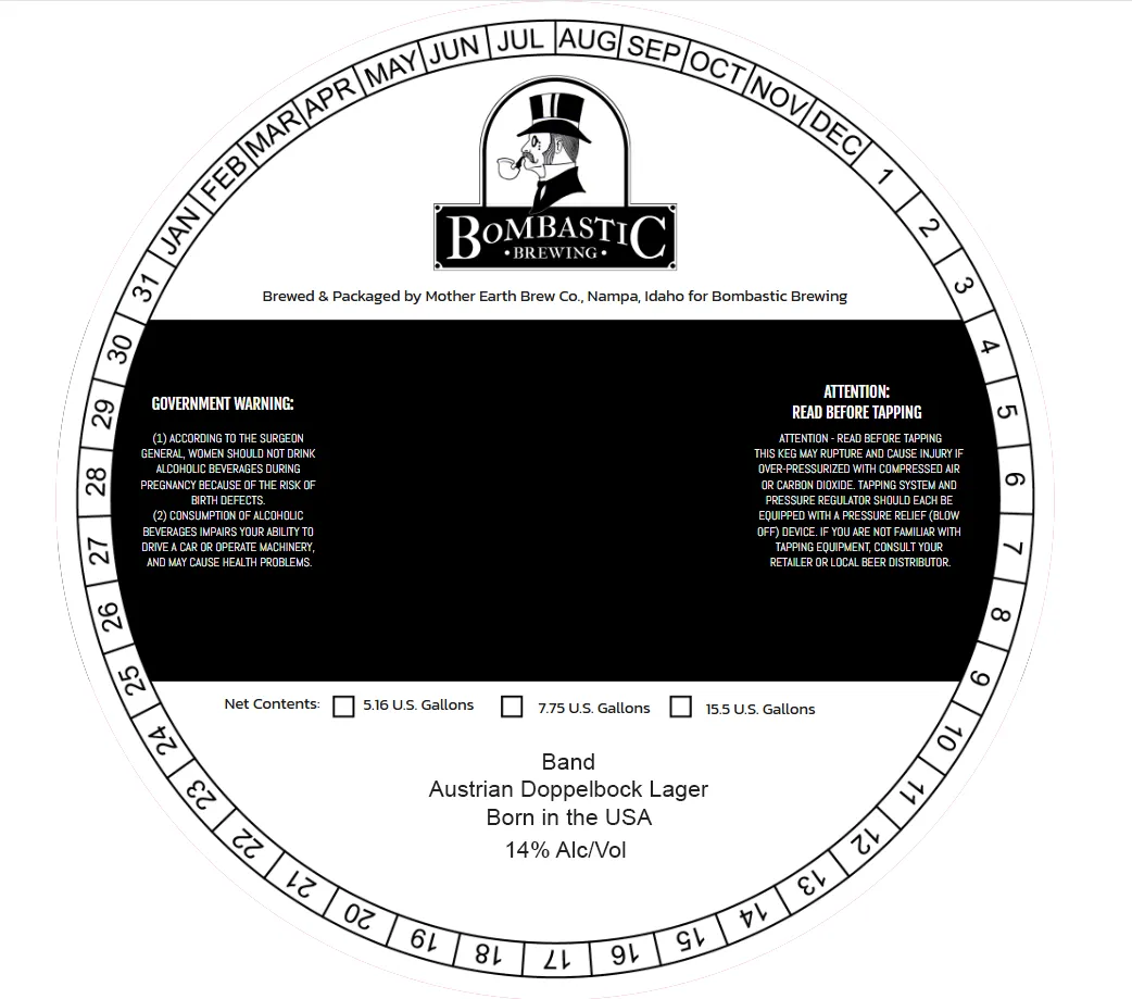 Band — full label as filed with TTB