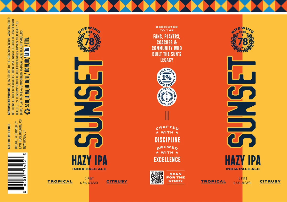 Sunset label art — 78 BREWING CO.