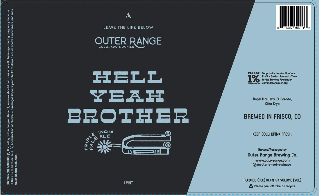 Hell Yeah Brother label art — HELL YEAH BROTHER