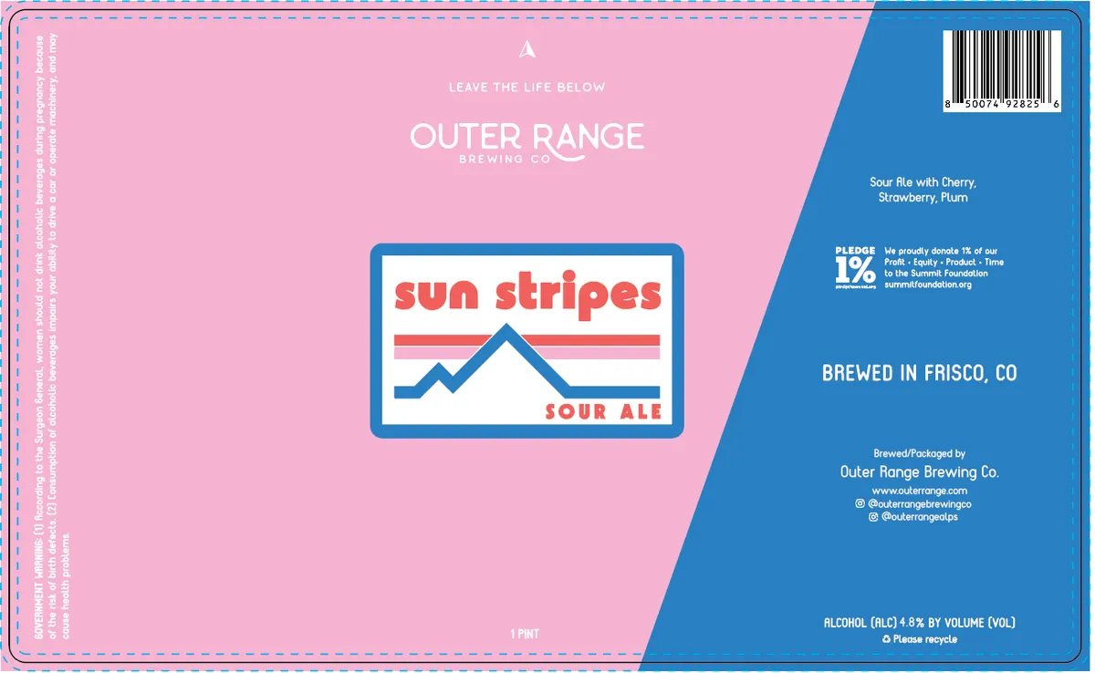 Sun Stripes — full label as filed with TTB