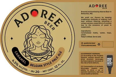 Caramel Belgian Pale Ale label