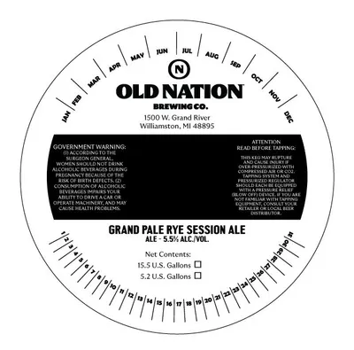 Grand Pale Rye Session Ale label