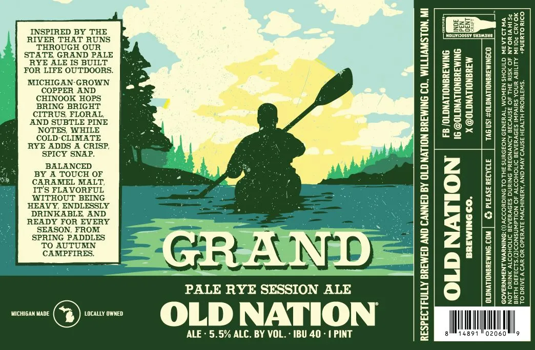 Grand Pale Rye Session Ale label art — GRAND PALE RYE SESSION ALE