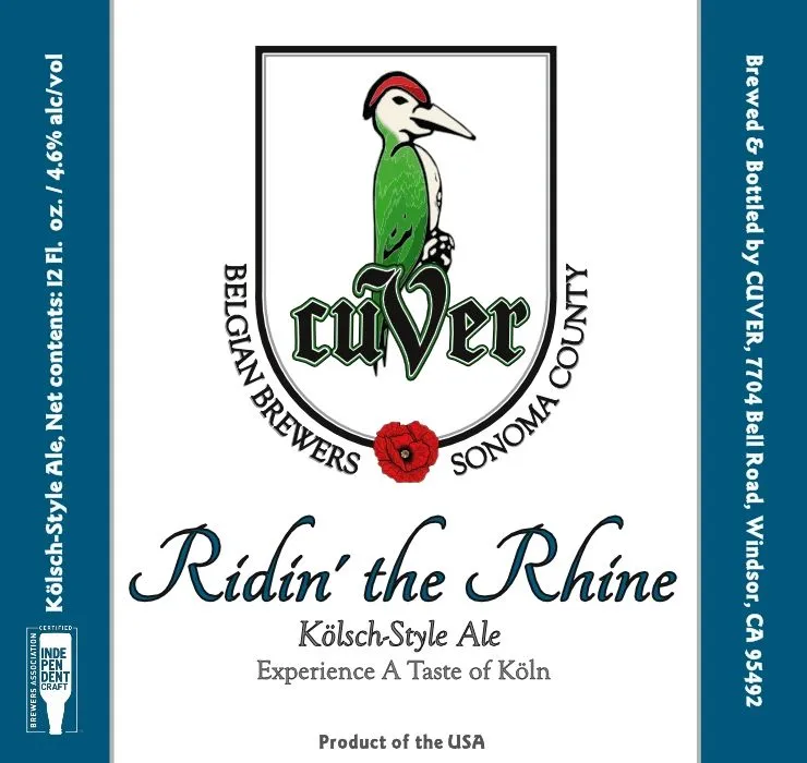 Ridin' the Rhine label art — CUVER