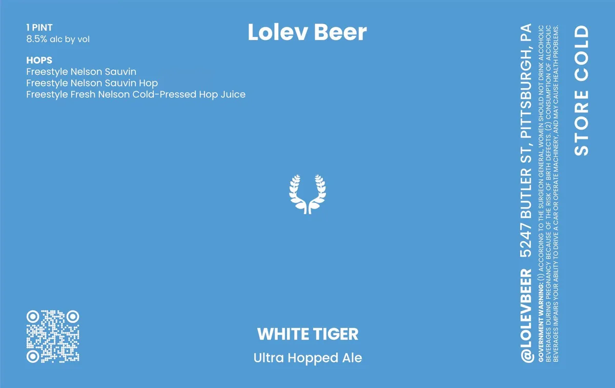 White Tiger — full label as filed with TTB