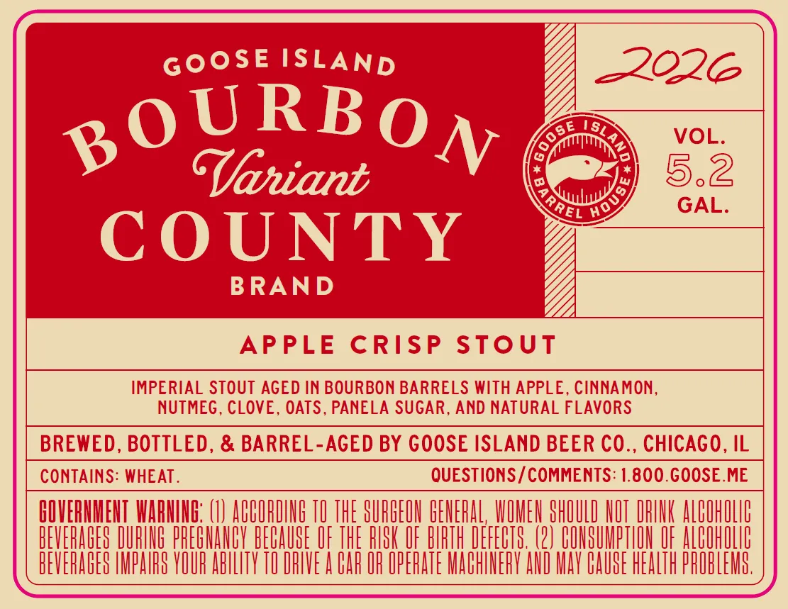 Bourbon County Brand Apple Crisp Stout — full label as filed with TTB