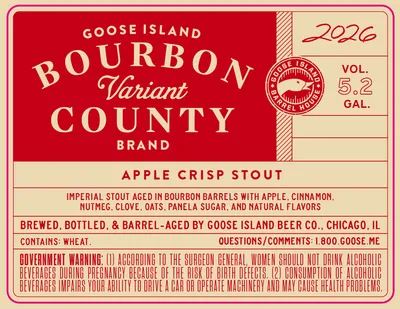 Bourbon County Brand Apple Crisp Stout label