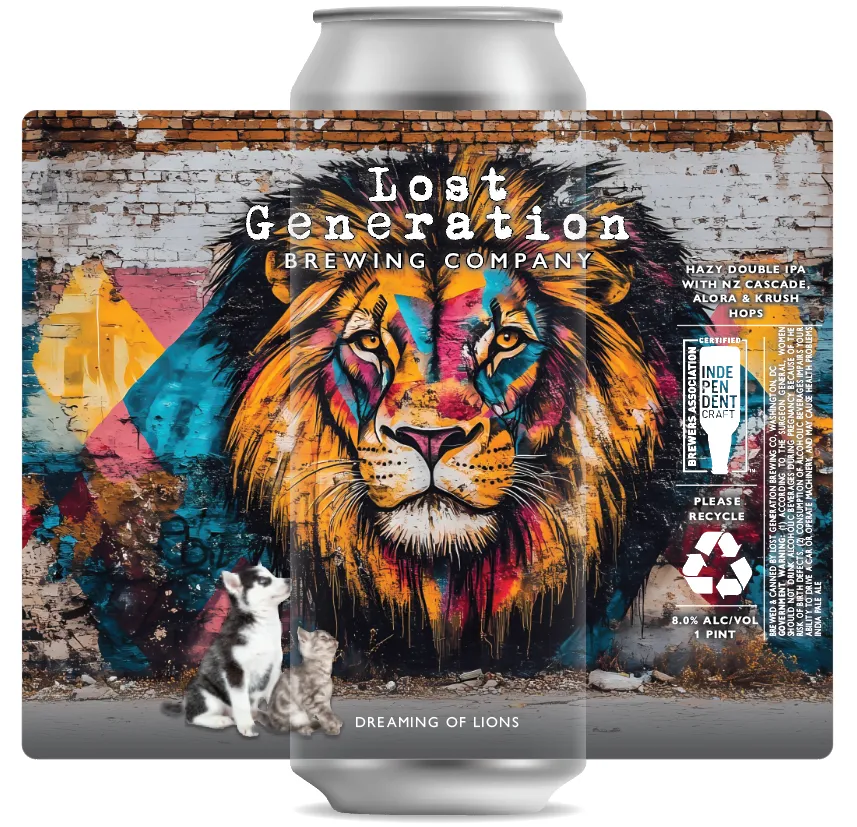 Dreaming of Lions label art — DREAMING OF LIONS