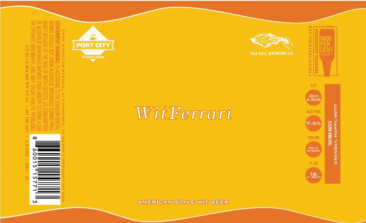 WitFerrari — full label as filed with TTB