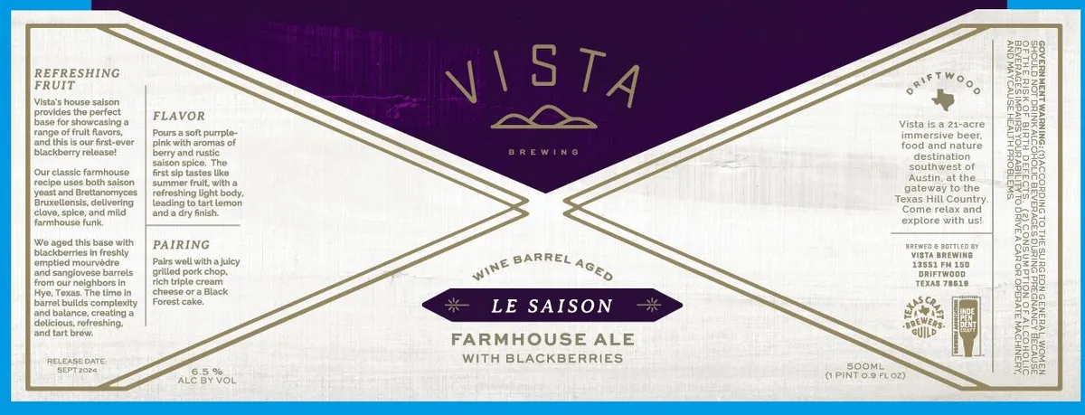 Le Saison Blackberries label art — LE SAISON