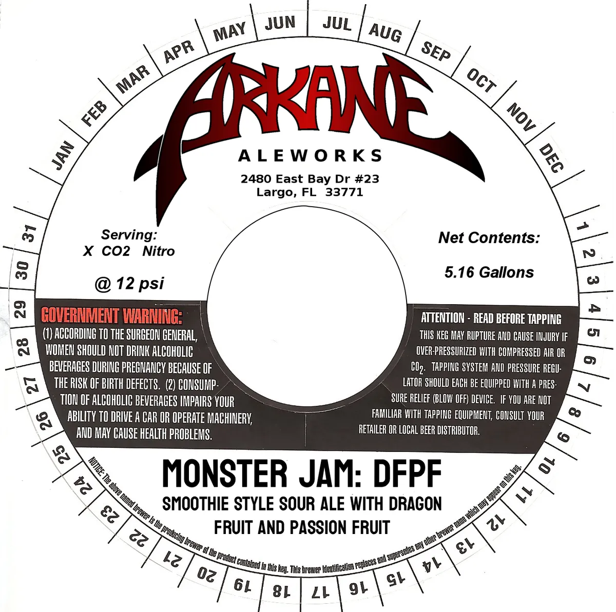 Monster Jam: DFPF label art — MONSTER JAM: DFPF