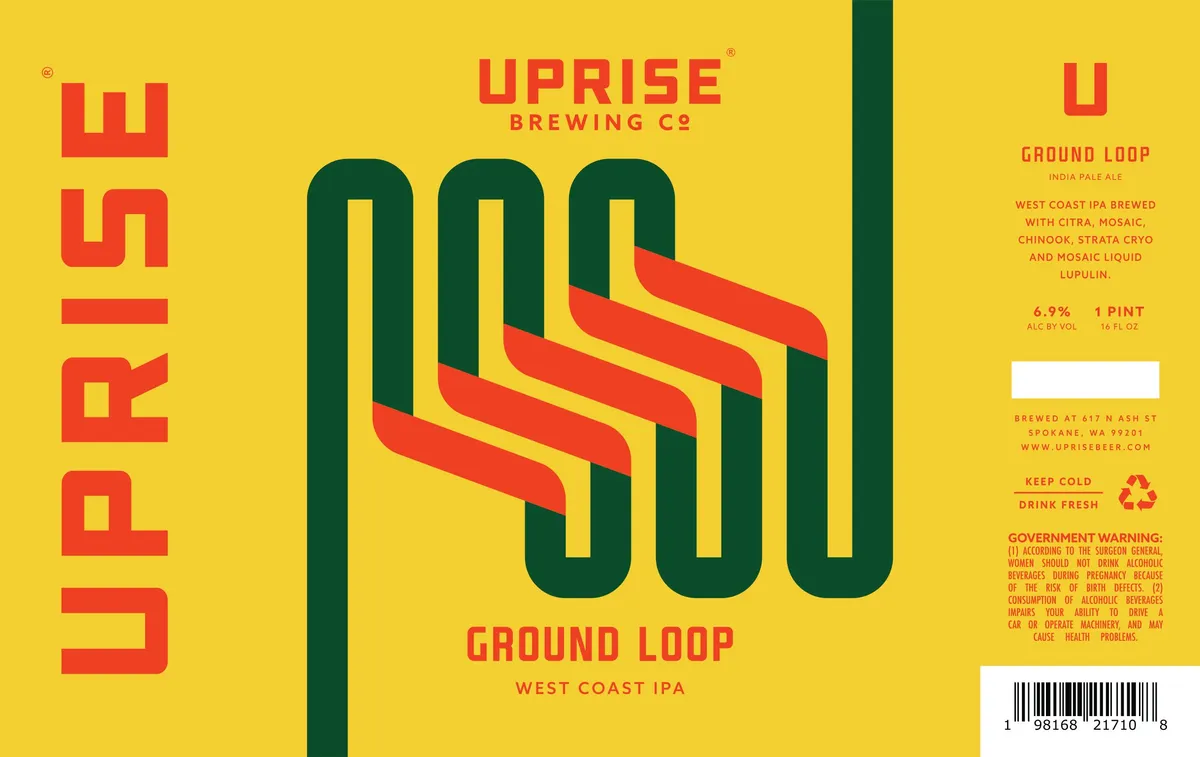 Ground Loop label art — UPRISE BREWING CO
