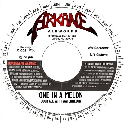 One in a Melon label