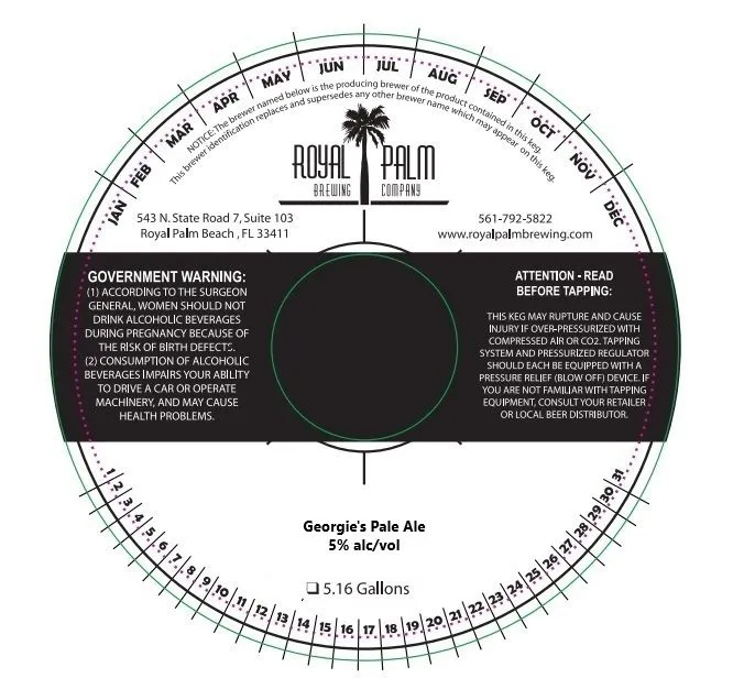 Georgie's Pale Ale — full label as filed with TTB