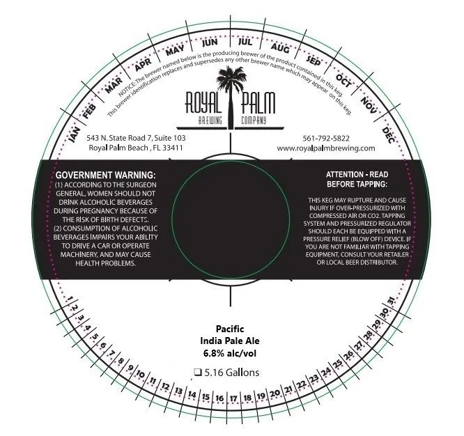 Pacific India Pale Ale — full label as filed with TTB
