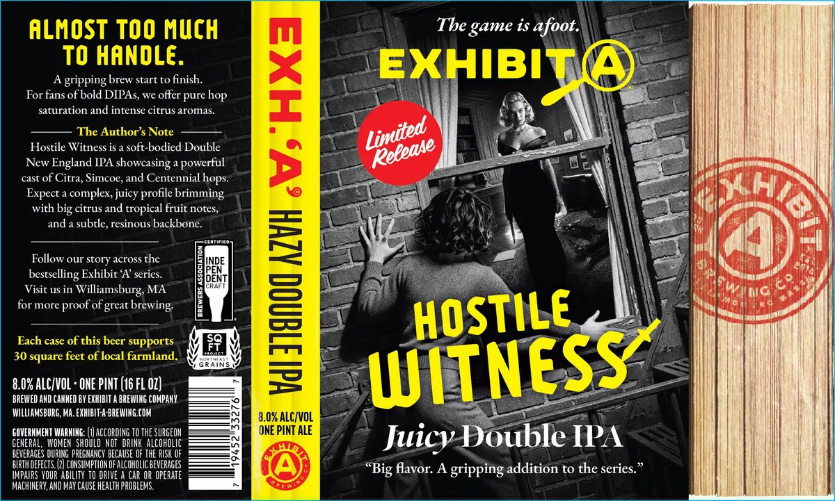 Hostile Witness label art — HOSTILE WITNESS