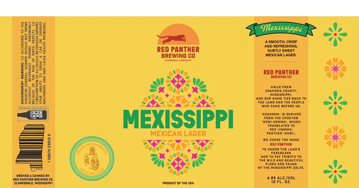 Mexissippi Mexican Lager — full label as filed with TTB